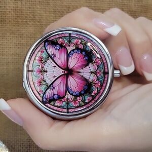 PINK BUTTERFLY HINGED BOX